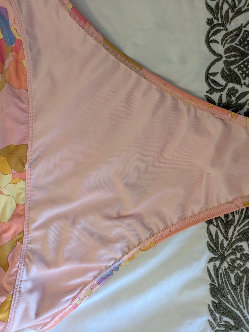 Billabong Floral Pink Women's Bikini Bottom & Top - Picture 3 of 6